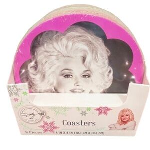Dolly Parton double sided  Coasters Set